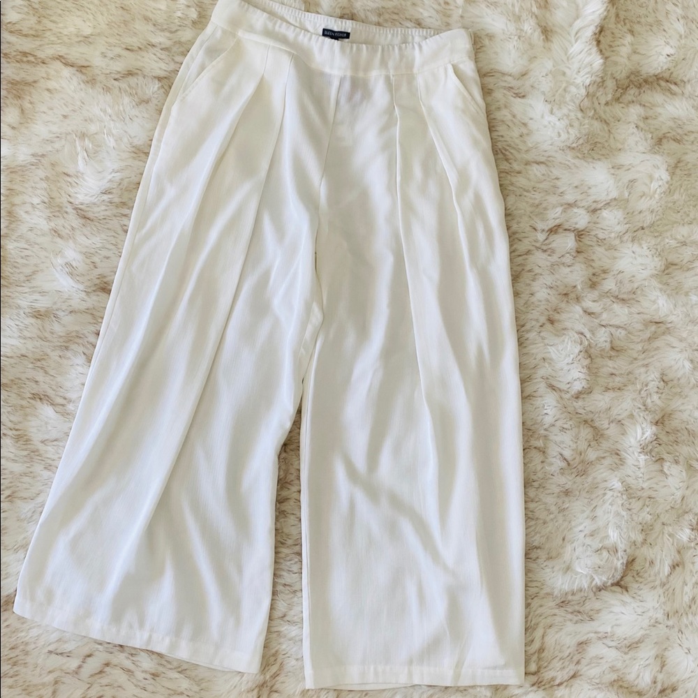 🇺🇸NWT Eileen Fisher WHITE wide leg corded tencel